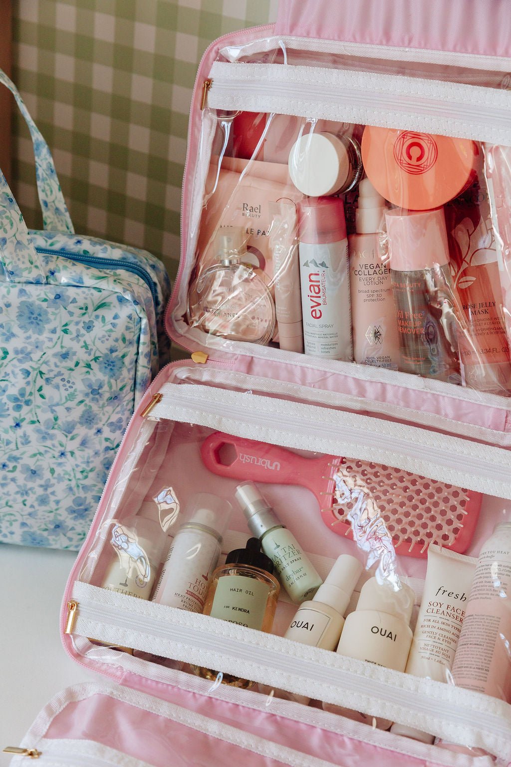 Clear Coated Travel Organizer Set