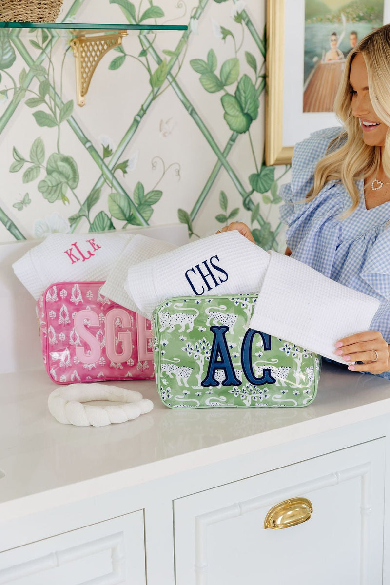 Clear Coated Pouch - Appliqué