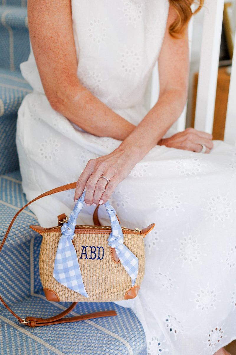 Personalized Coastal Mini Crossbody Bag | Woven Summer Crossbody
