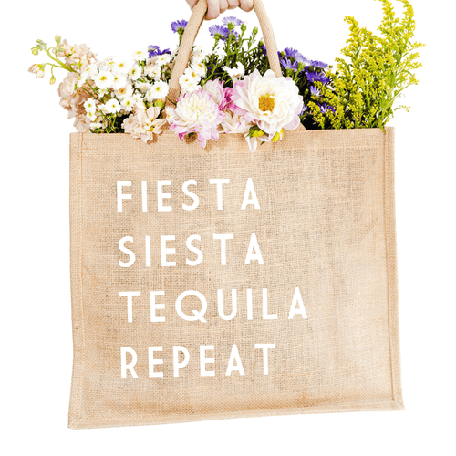 Eat Beach Sleep Jute Carryall