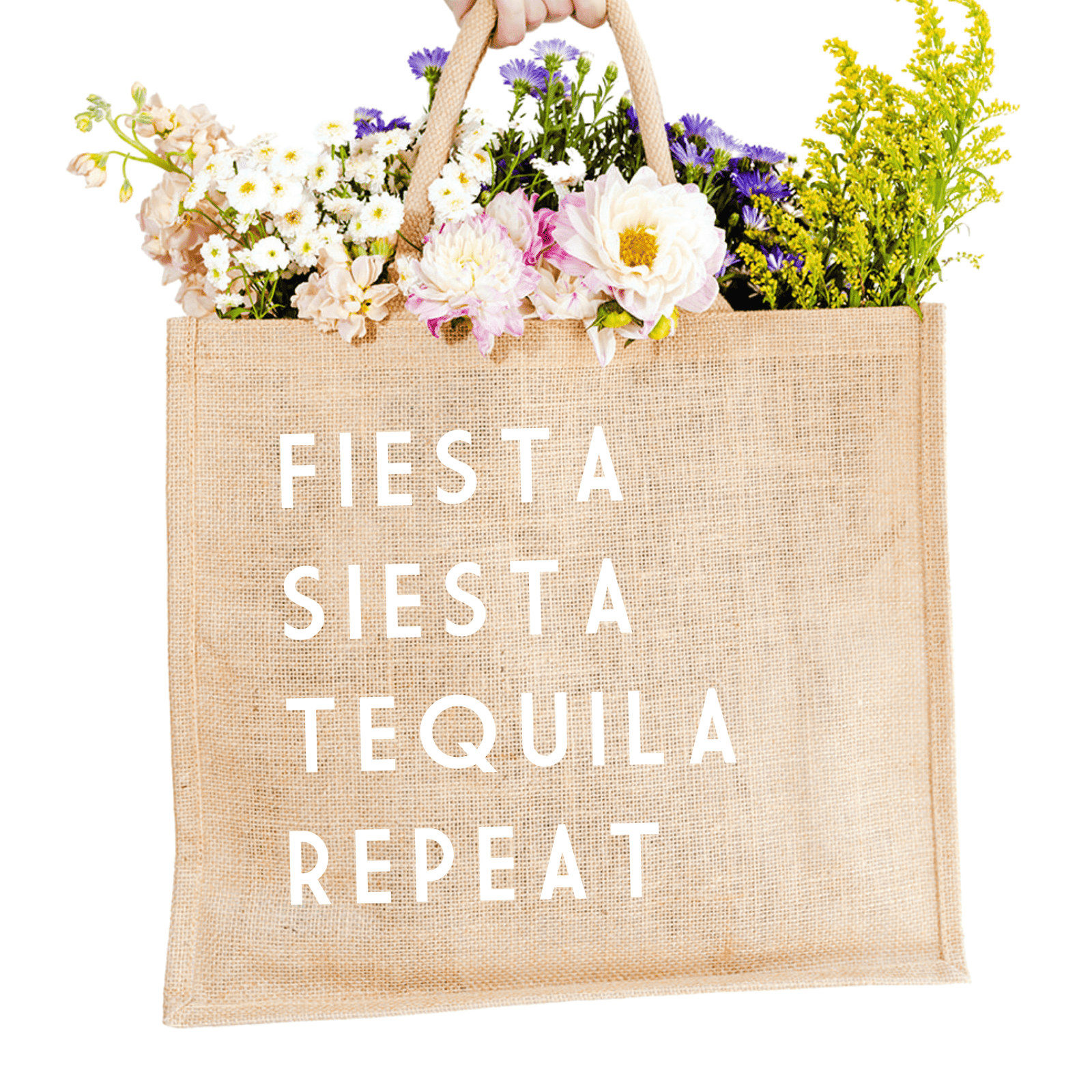 Eat Beach Sleep Jute Carryall