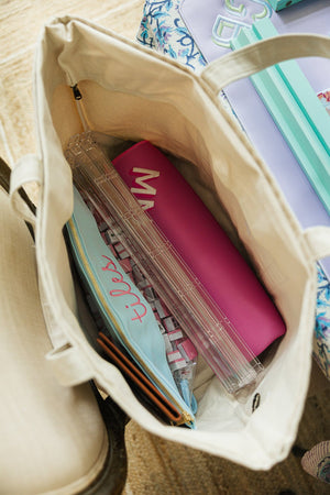 Embroidered mahjong canvas tote bag spacious personalized carryall for game nights.