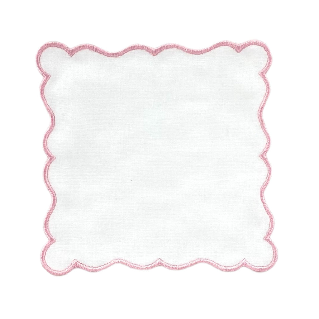 Scalloped Cocktail Napkins (Set of 4)
