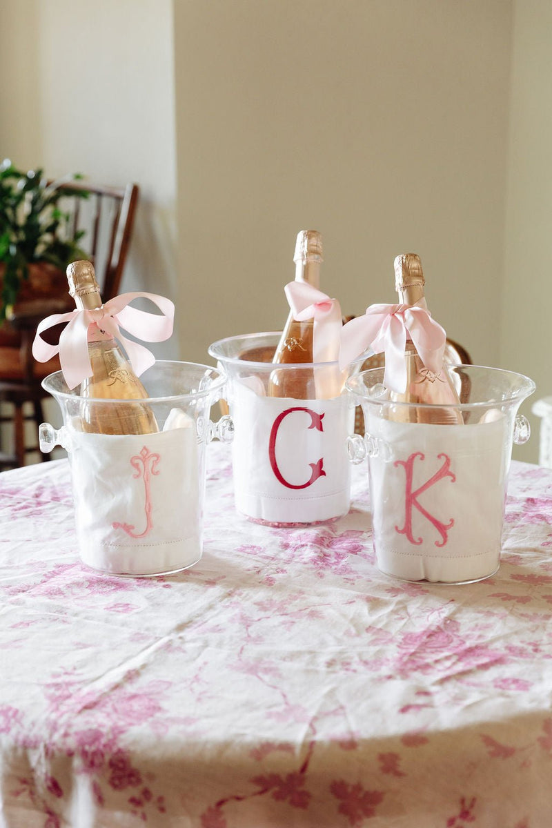 Embroidered Tea Towel & Ice Bucket