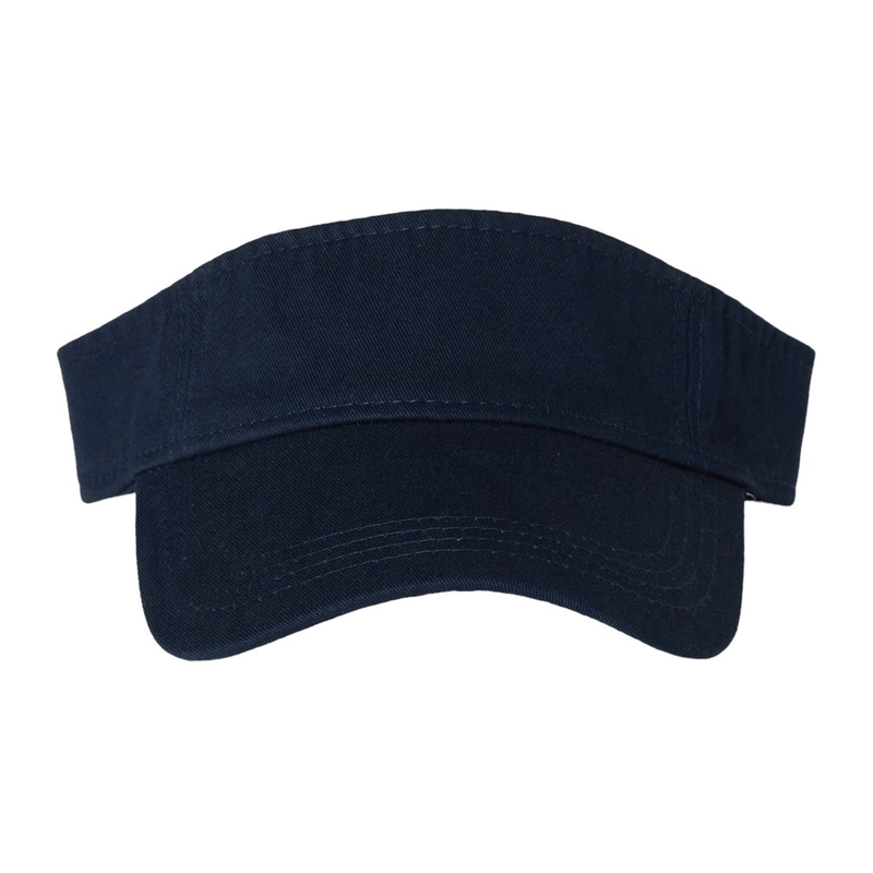 Black embroidered visor with monogram, sporty personalized accessory for summer or golf days.