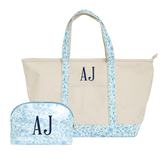Floral Canvas Tote & Pouch Set