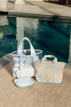 Floral Canvas Tote & Pouch Set