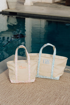 Floral Canvas Tote & Pouch Set