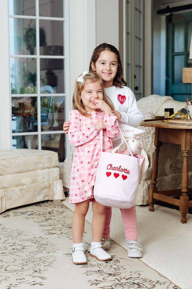 Gingham Valentine's Day Basket