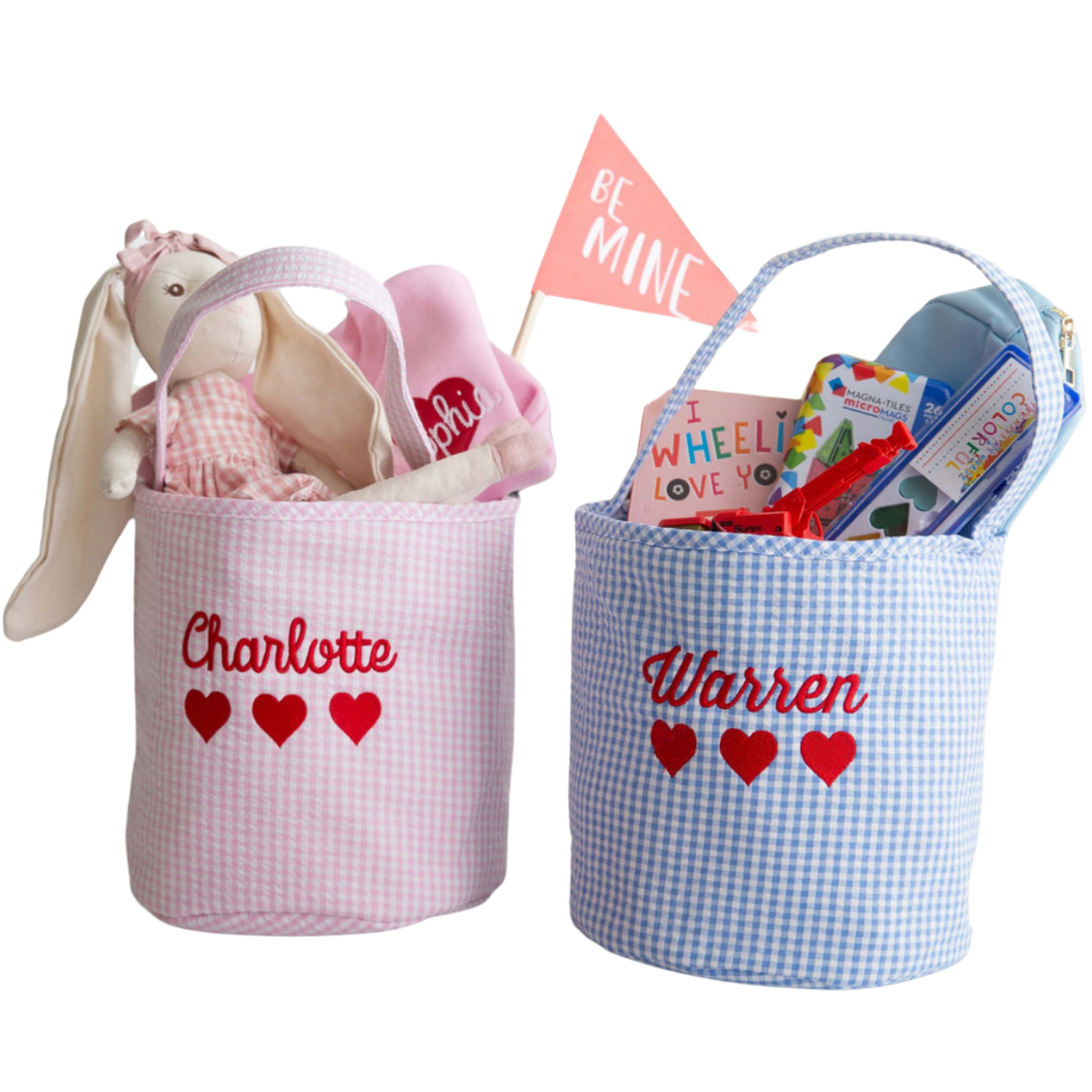 Gingham Valentine's Day Basket