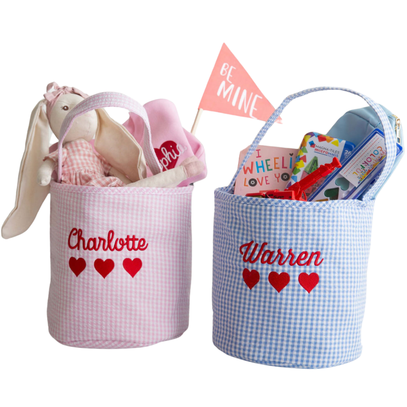 Gingham Valentine's Day Basket