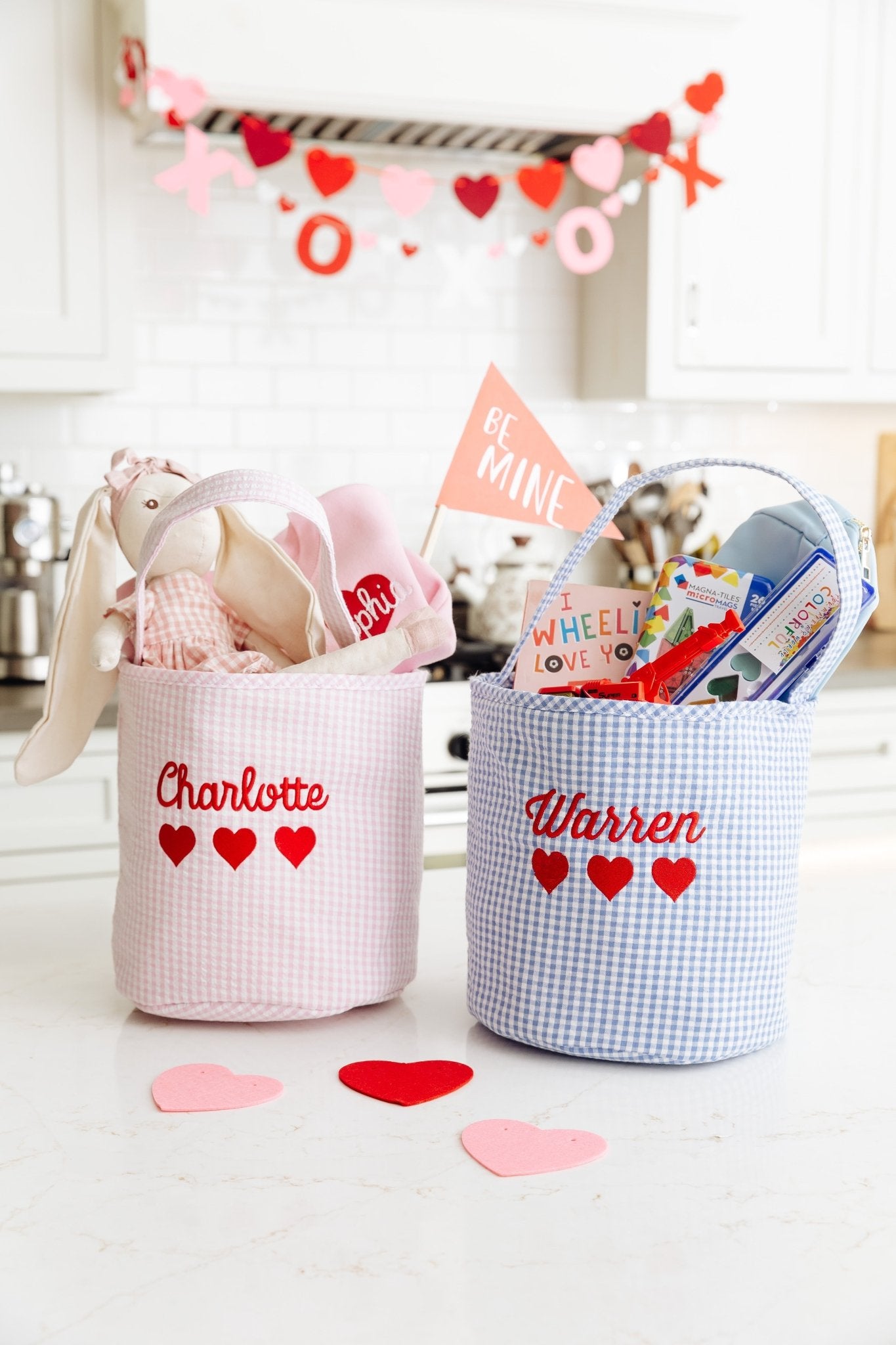 Gingham Valentine's Day Basket