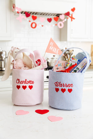Gingham Valentine's Day Basket
