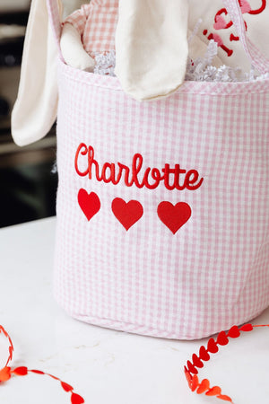 Gingham Valentine's Day Basket