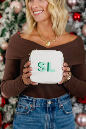 Personalized jewelry case with matching pouches, custom travel gift for her.