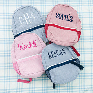 Kids Seersucker Backpack