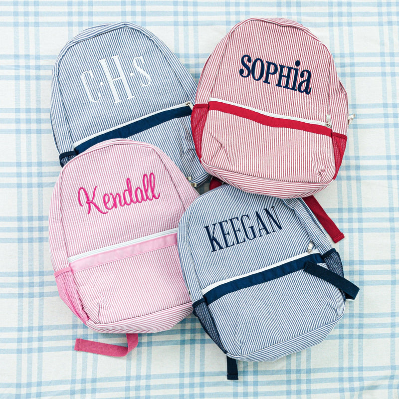 Kids Seersucker Backpack