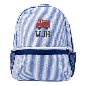 Kids Seersucker Backpack