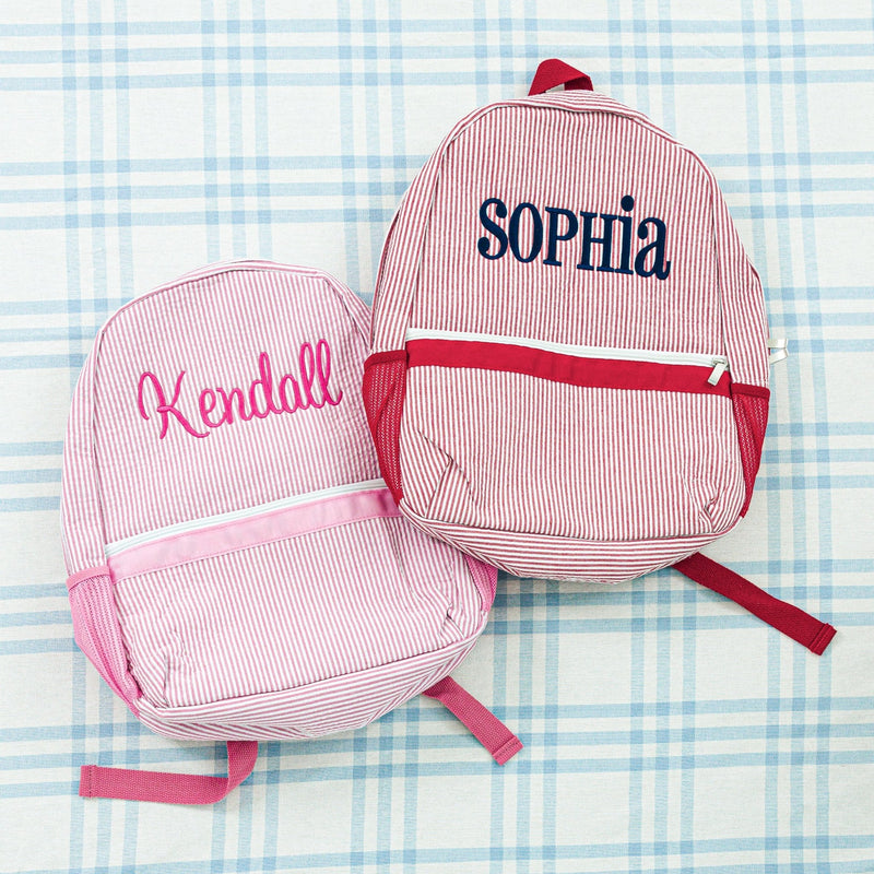 Kids Seersucker Backpack
