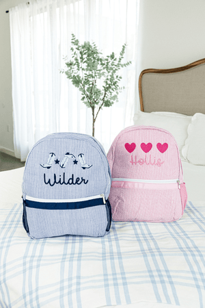 Kids Seersucker Backpack