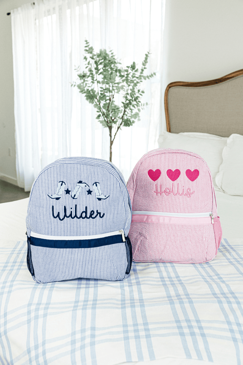 Kids Seersucker Backpack