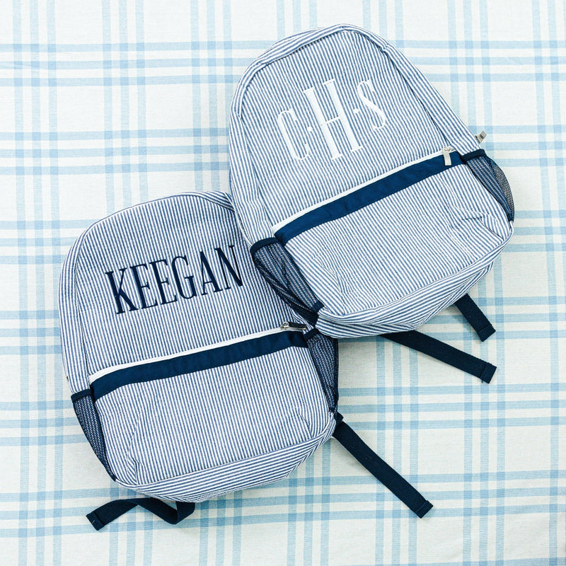Kids Seersucker Backpack