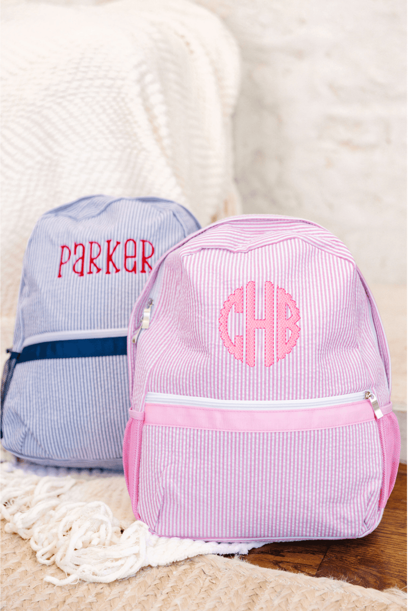 Kids Seersucker Backpack