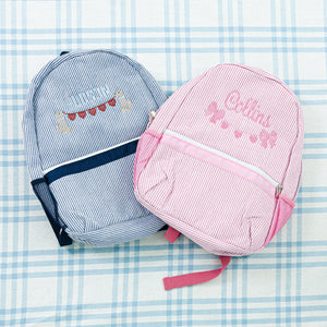 Kids Seersucker Backpack