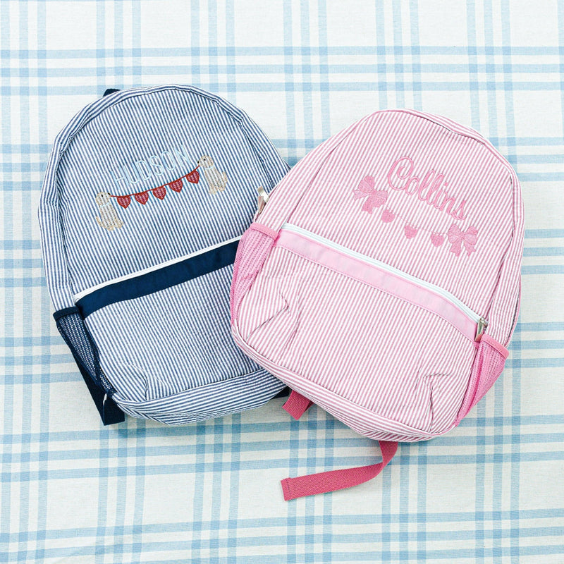 Kids Seersucker Backpack