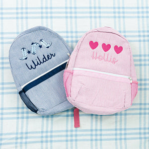 Kids Seersucker Backpack