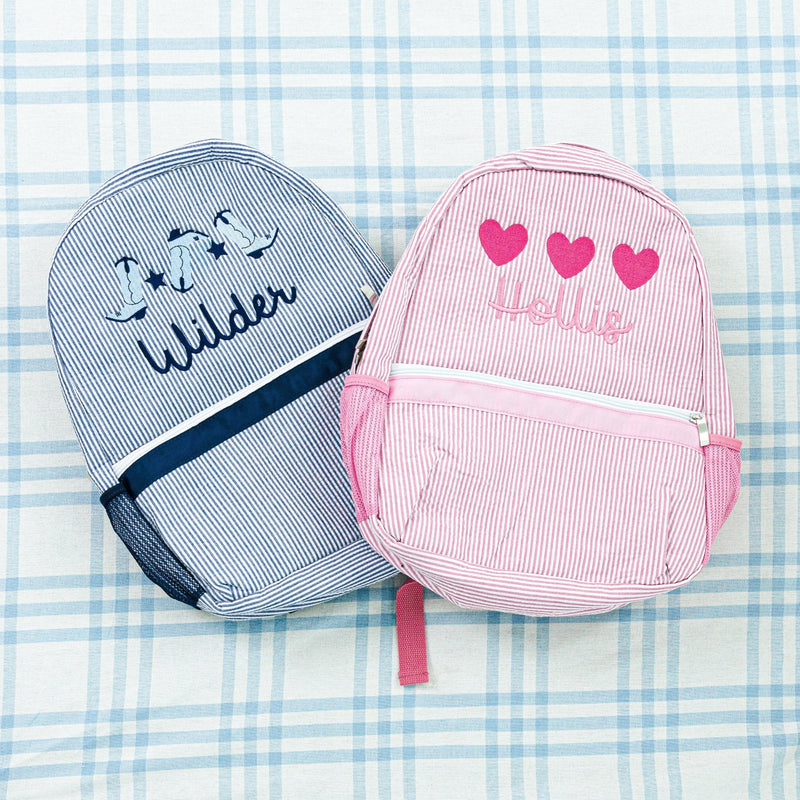 Kids Seersucker Backpack