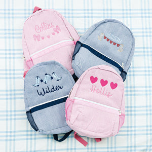 Kids Seersucker Backpack