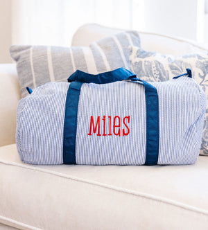 Kids Seersucker Duffel