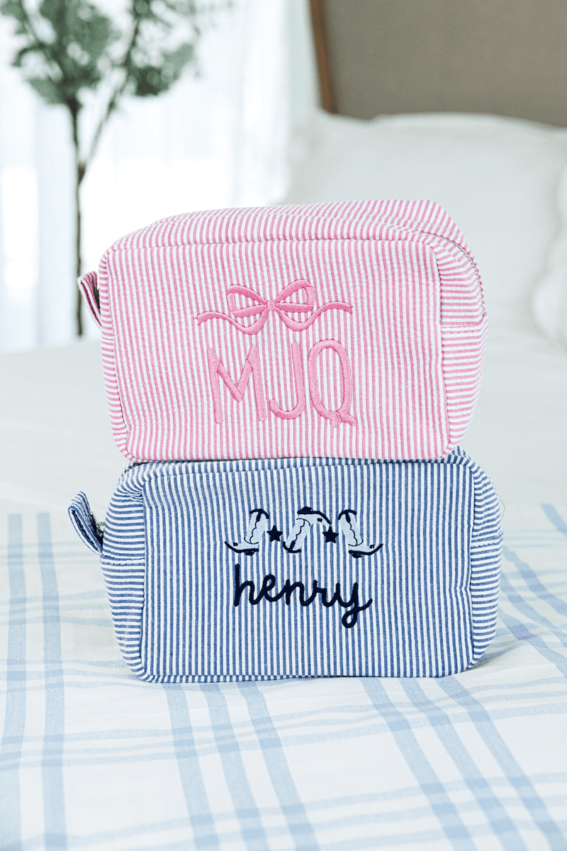 Kids Seersucker Pouch
