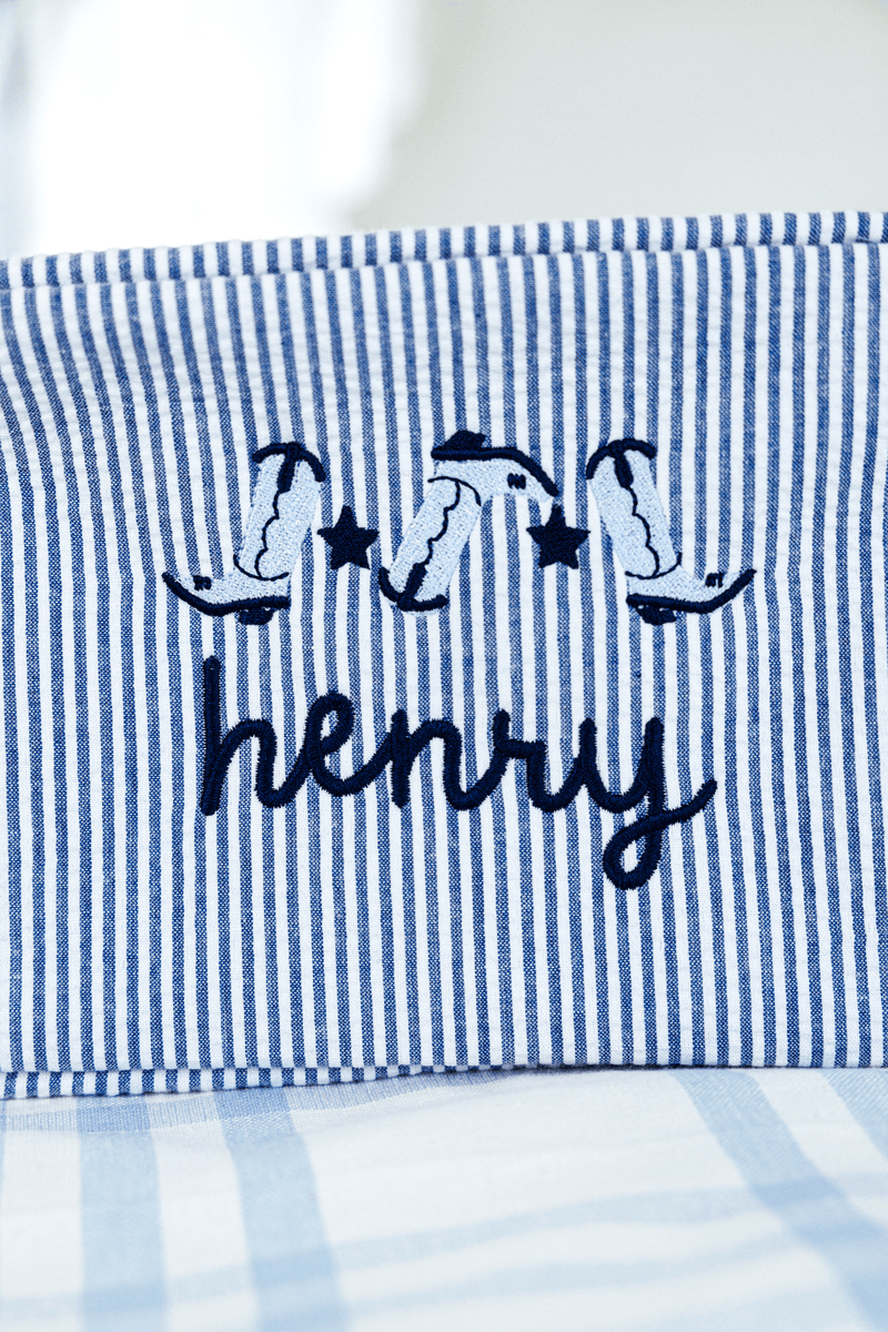 Kids Seersucker Pouch