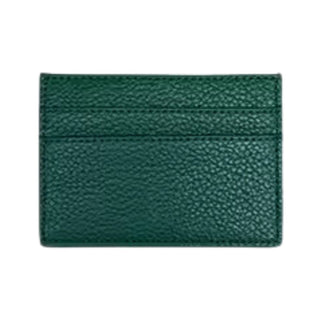 Leather Cardholder - Gold Foil - Green Pebbled Leather