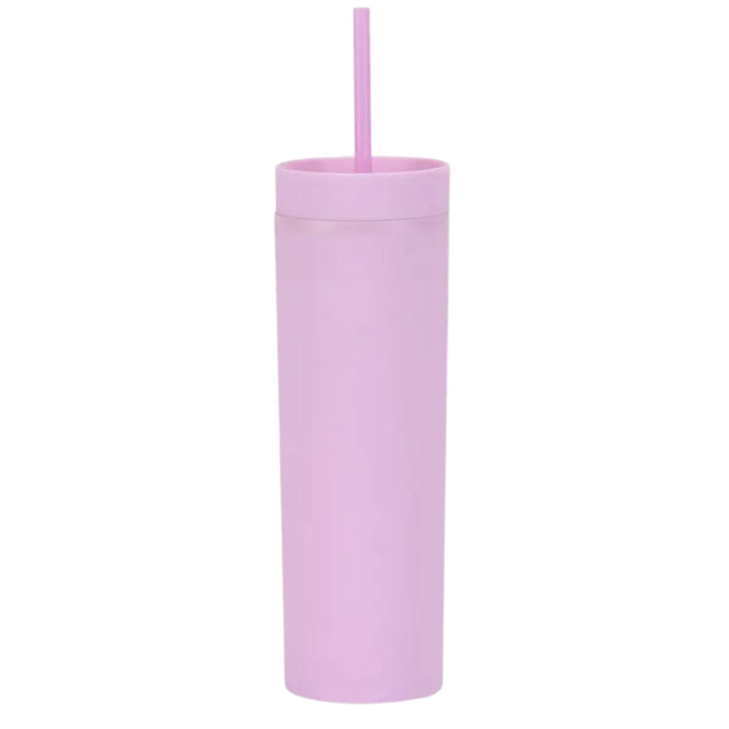 Light pink matte 16 oz mahjong tumbler ideal for custom names or monograms, great for gifting mahjong lovers.