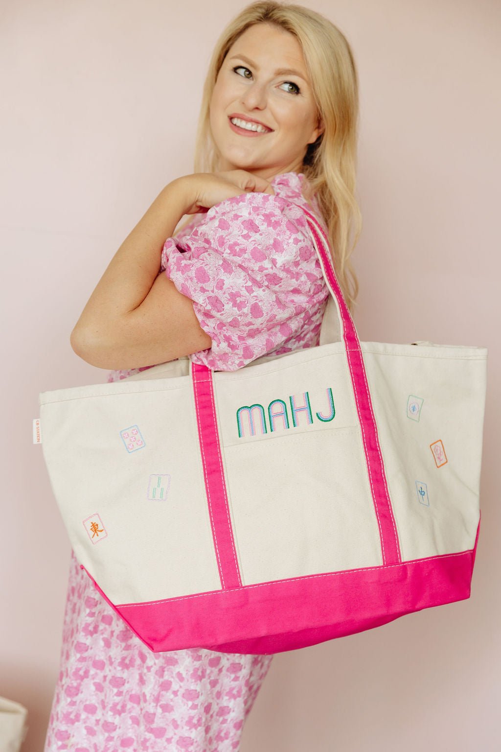 Mahjong Icon Canvas Tote