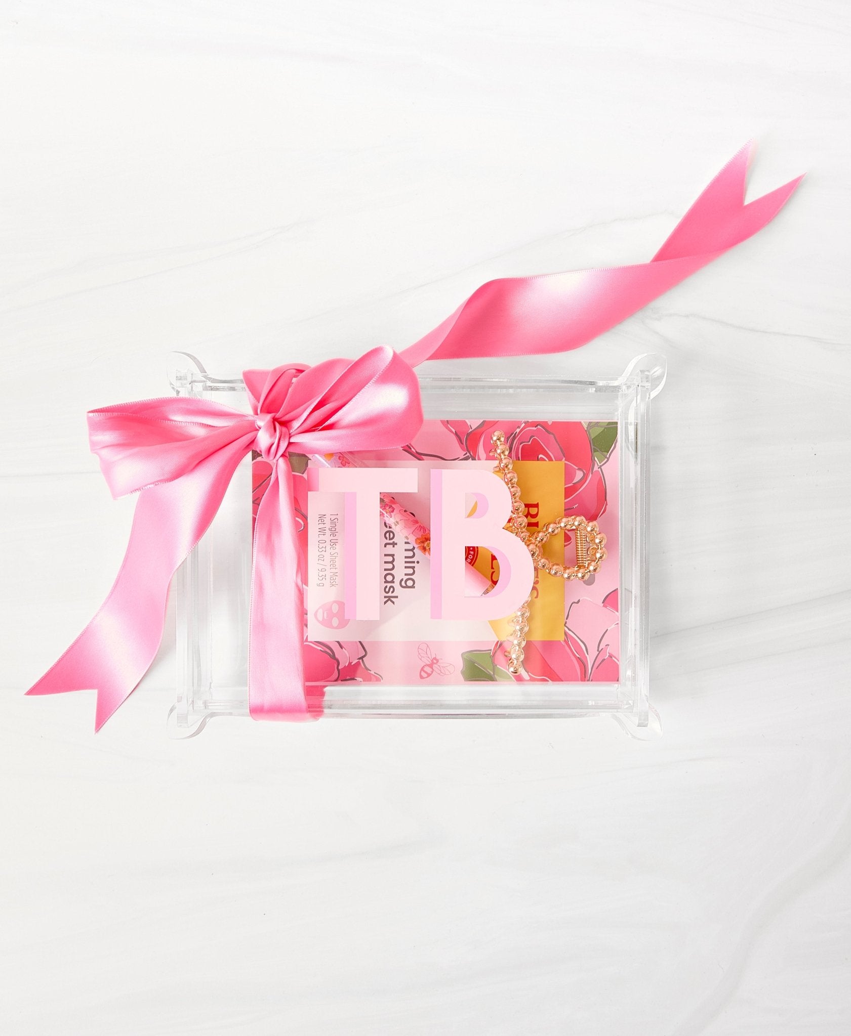 Shadow Monogram Acrylic Catchall Box - Personalized Storage Solution ...