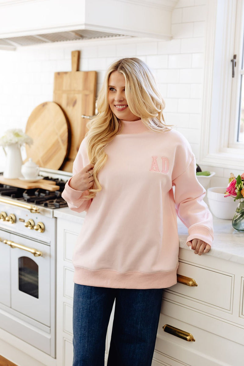 Monogrammed Mockneck Sweatshirt
