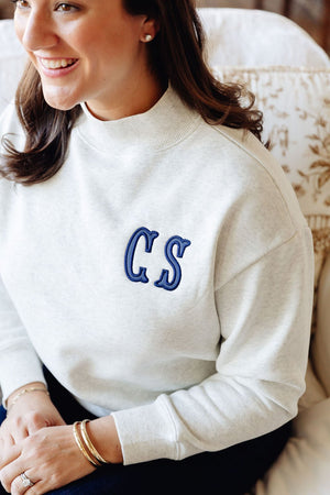 Monogrammed Mockneck Sweatshirt