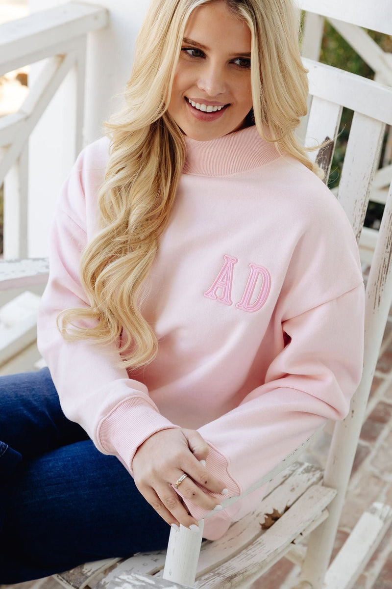 Monogrammed Mockneck Sweatshirt