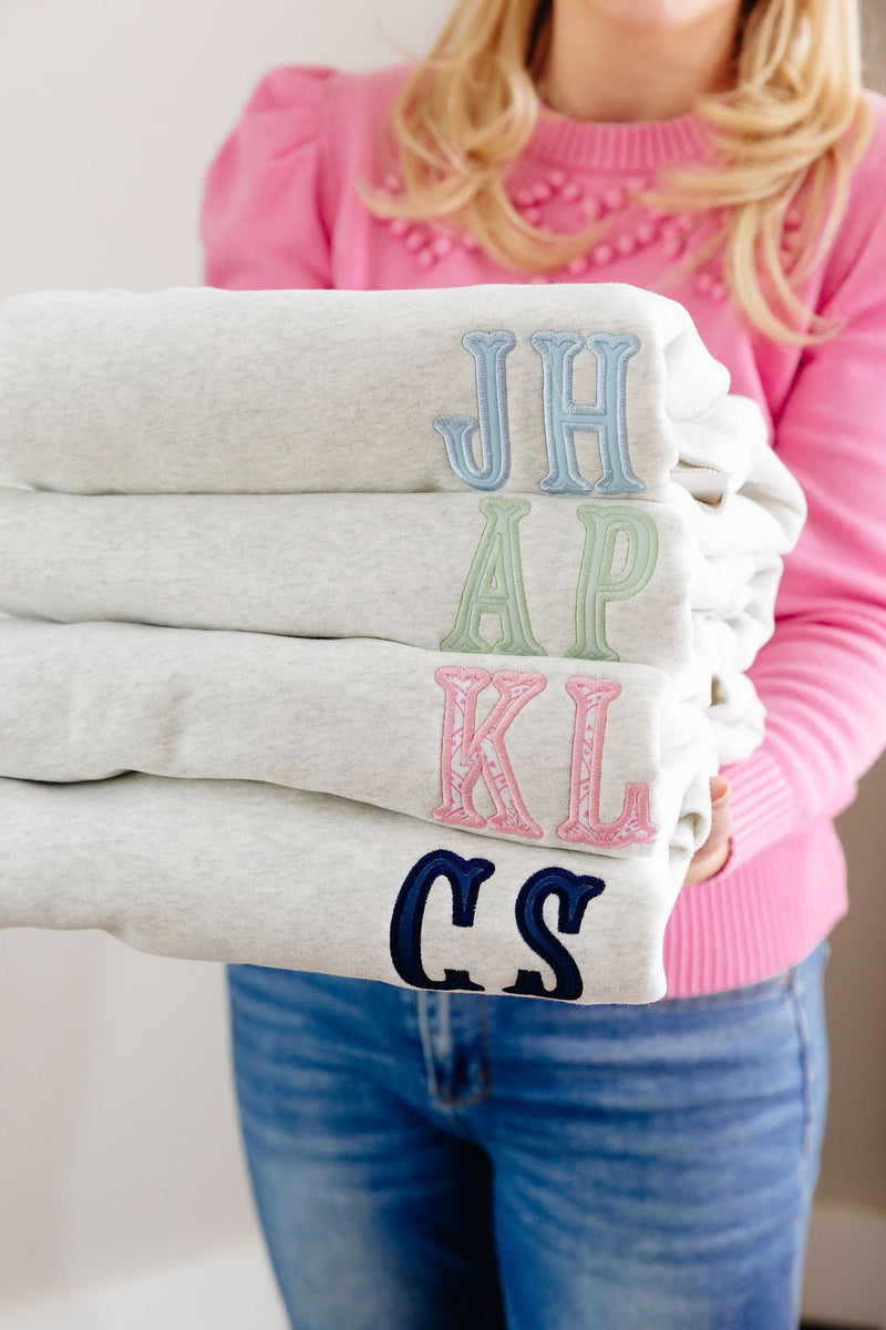 Monogrammed Mockneck Sweatshirt