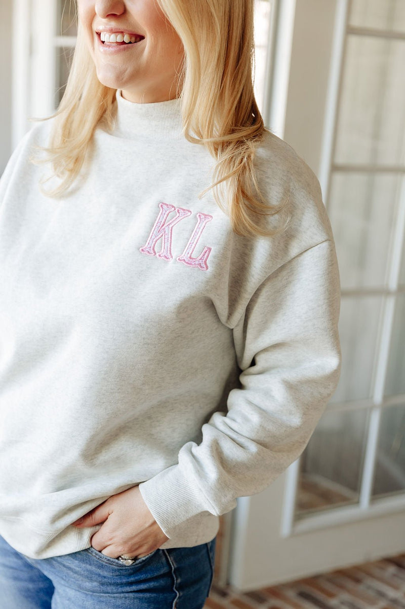 Monogrammed Mockneck Sweatshirt