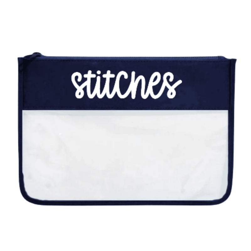 Needlepoint Stitches Flat Clear Pouch