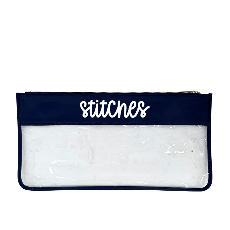 Needlepoint Stitches Flat Clear Pouch