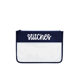 Needlepoint Stitches Flat Clear Pouch