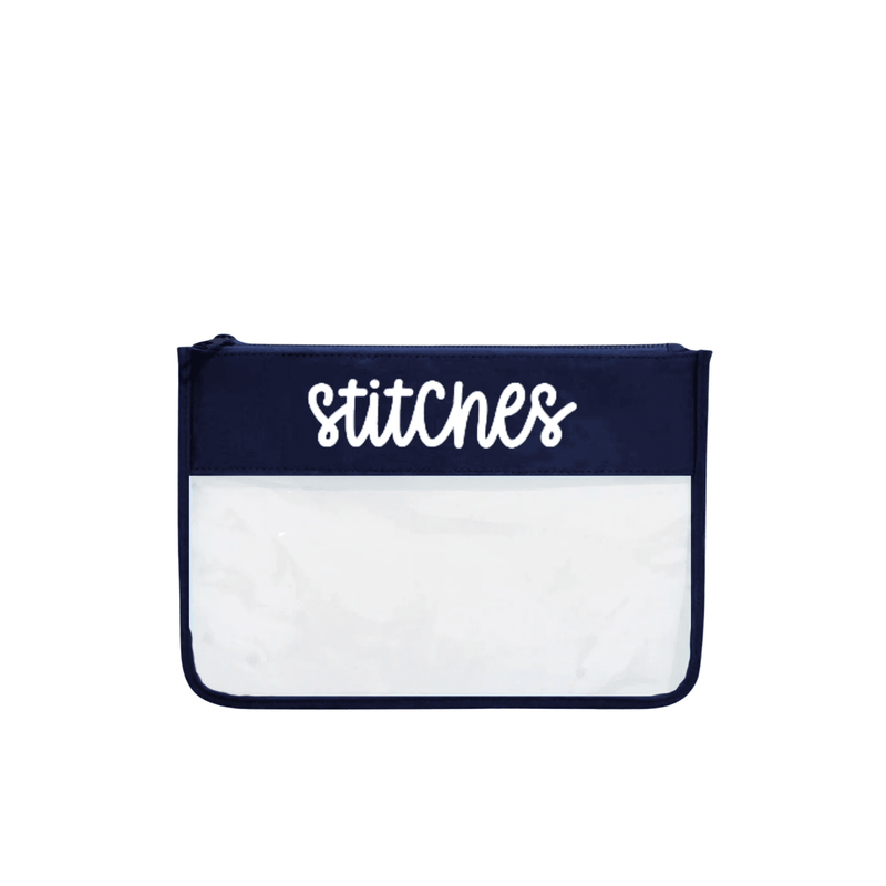 Needlepoint Stitches Flat Clear Pouch
