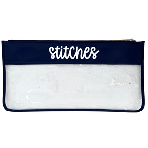 Needlepoint Stitches Flat Clear Pouch