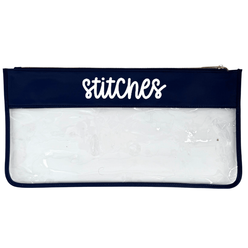Needlepoint Stitches Flat Clear Pouch